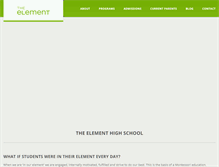 Tablet Screenshot of elementhighschool.com